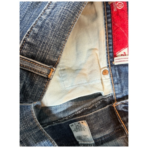 VTG Guess Jeans Men's 32x28 Blue Wide Leg Baggy Hip Hop Loose Faded Relaxed Fit - Picture 3 of 4